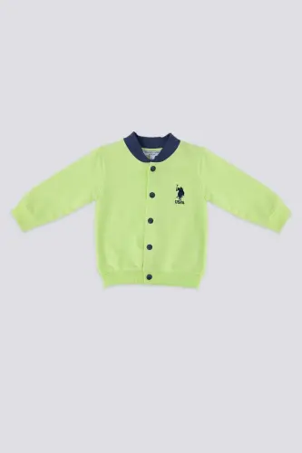 U.s. Polo Assn Magnificent Yeşil Bebek Hırka-Lime 