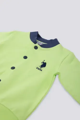 U.s. Polo Assn Magnificent Yeşil Bebek Hırka-Lime - U.S. POLO ASSN. (1)