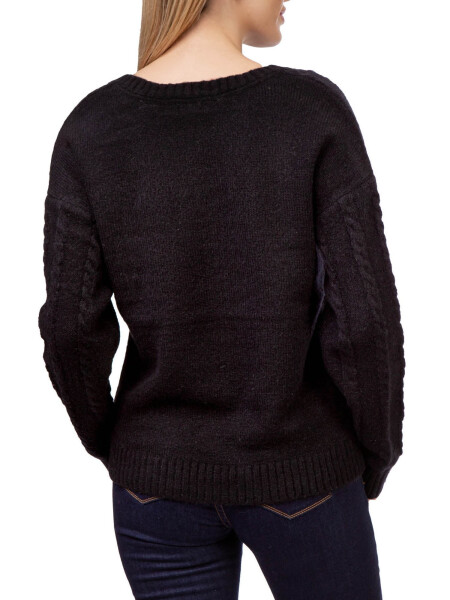 U.S. Polo Assn. V-Neck Cable Knit Sweater - 2