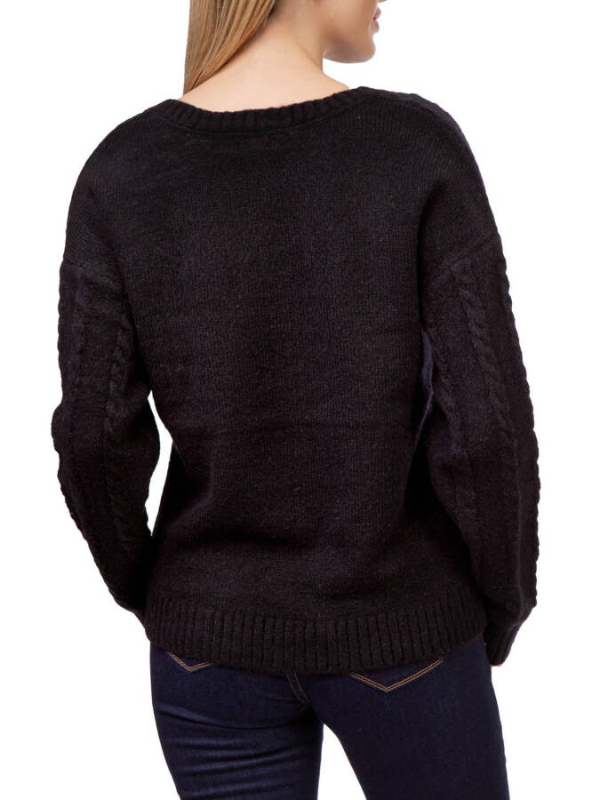 U.S. Polo Assn. V-Neck Cable Knit Sweater - 2