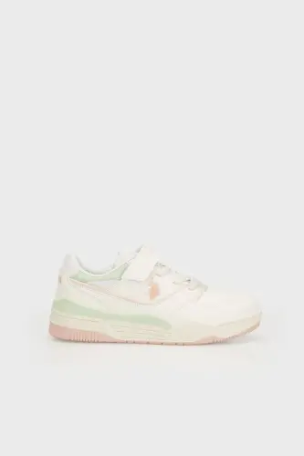 U.S. Polo Cırtlı Sneaker Ayakkabı Erkek Çocuk AYAKKABI MARTELL JR 4FX - Bej-Yeşil-Pembe - 1