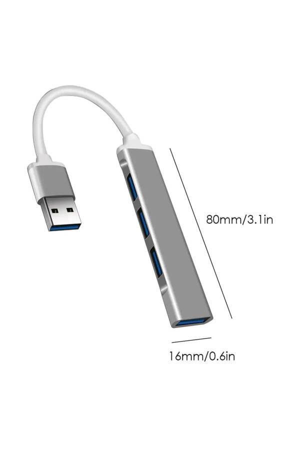 Usb 3.0 4 Port Multi Splitter Adapter Multiplier Hub Pc Multiplexer - 5