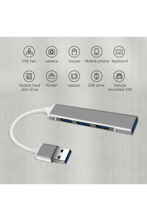 Usb 3.0 4 Port Multi Splitter Adapter Multiplier Hub Pc Multiplexer - 7