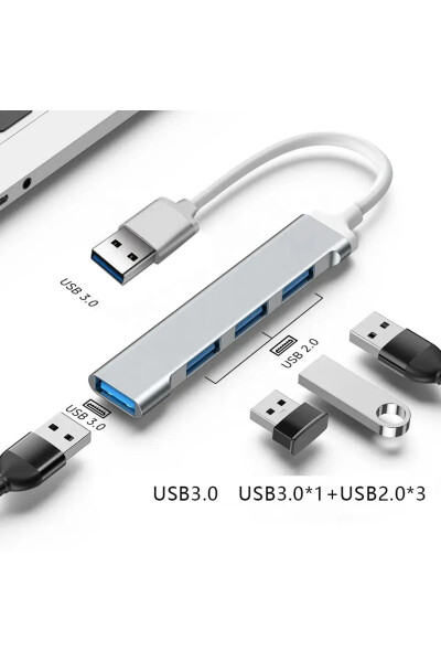 Usb 3.0 4 Port Multi Splitter Adapter Multiplier Hub Pc Multiplexer - 9