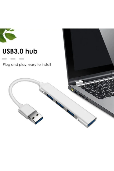 Usb 3.0 4 Portlu Çoklu Splitter Adaptörü Çoğaltıcı Hub Pc Çoklayıcı - 6