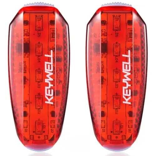 USB-C Rechargeable LED Safety Lights (2 Pack) - Clip on Strobe Running Lights for Runners, Joggers,Walkers,Kids,Dogs,Bike Tail Lights - High Visibility Accessories for Reflective Gear - 1