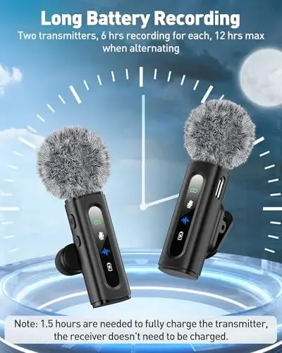 USB C Lavalier Microphone Wireless AI Noise Cancellation Mini Mic for Type-C Android, iPhone 17/16/15, Tablet, PC, Video Recording Clip-on Mics with Rotatable Clip, Ideal for TikTok, YouTube, Podcast - 6