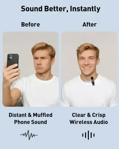 USB C Lavalier Microphone Wireless Mini Mic for Type-C Android Phone/Tablet/PC Video Recording Clip-on Mics with Rotatable Clip & Denoise Recording, Ideal for Vlog Tiktok Youtube Podcast Content Creator - 1