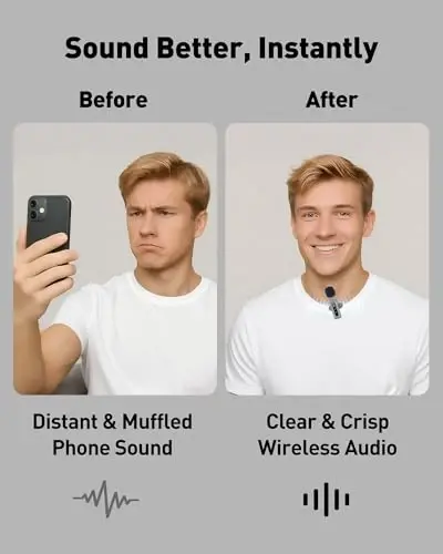 USB C Lavalier Microphone Wireless Mini Mic for Type-C Android Phone/Tablet/PC Video Recording Clip-on Mics with Rotatable Clip&Denoise Recording, Ideal for Vlog Tiktok Youtube Content Creator, Gray - GoorDik (1)