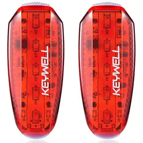 USB Rechargeable LED Safety Lights (2 Pack) - Clip on Strobe Running Lights for Runners, Joggers,Walkers,Kids,Dogs,Bike Tail Lights - High Visibility Accessories for Reflective Gear - 1