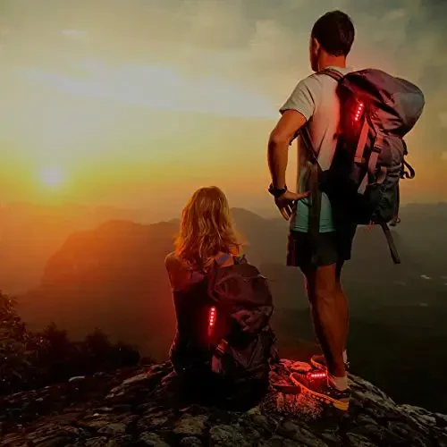 USB Rechargeable LED Safety Lights (2 Pack) - Clip on Strobe Running Lights for Runners, Joggers,Walkers,Kids,Dogs,Bike Tail Lights - High Visibility Accessories for Reflective Gear - 4