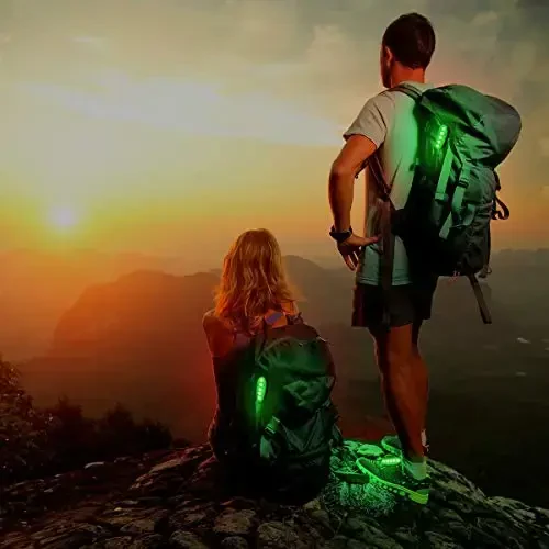 USB Rechargeable LED Safety Lights (2 Pack) - Clip on Strobe Running Lights for Runners, Joggers,Walkers,Kids,Dogs,Bike Tail Lights - High Visibility Accessories for Reflective Gear - 4