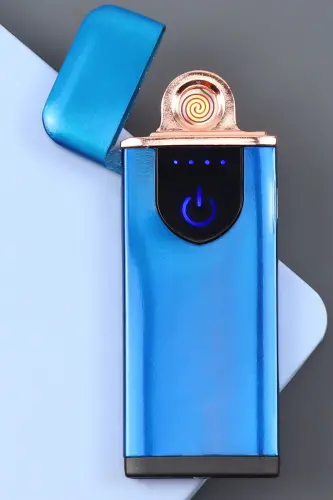 USB Заряжаемая Сенсорная Беспламенная Электронная Зажигалка-Синий - 2