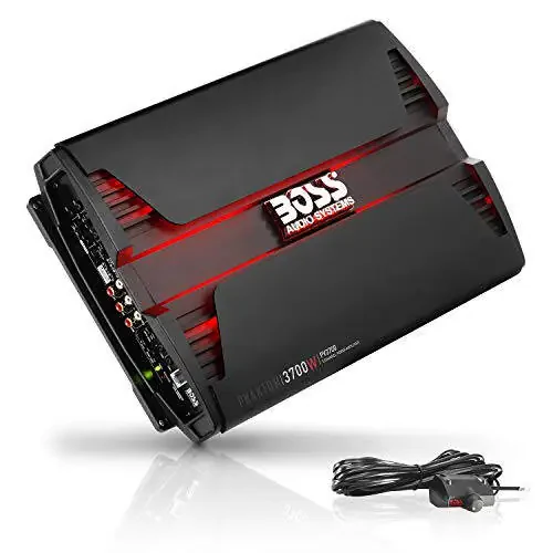 Усилитель автомобильный BOSS Audio Systems PV3700 5-канальный – 3700 Вт высокой мощности, 5 каналов, стабилен в режимах 2/4 Ом, низко/высокоуровневые входы, кроссовер высоких/низких частот, полный диапазон, мостиковый, для сабвуфера - 1