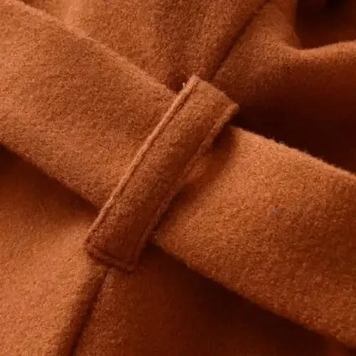 USKIDKK Toddler Baby Girl Clothes Jacket Coat Long Sleeve Solid Color Buttons Dress Coat Fall Winter Outfit - 1