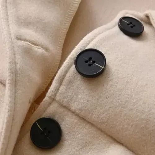 USKIDKK Toddler Baby Girl Clothes Jacket Coat Long Sleeve Solid Color Buttons Dress Coat Fall Winter Outfit - 6