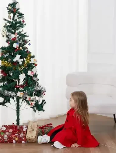 USKIDKK Toddler Baby Girl Clothes Jacket Coat Long Sleeve Solid Color Buttons Dress Coat Fall Winter Outfit - 4