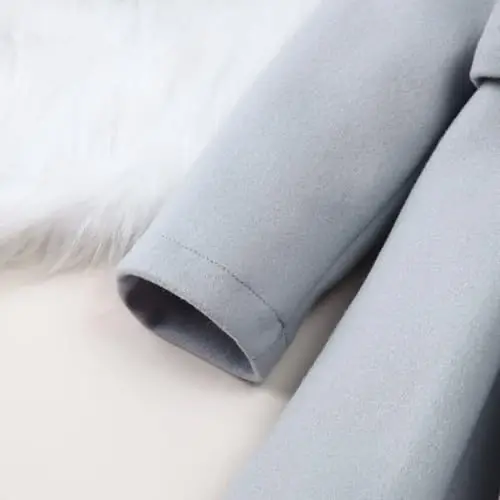 USKIDKK Toddler Baby Girl Clothes Jacket Coat Long Sleeve Solid Color Buttons Dress Coat Fall Winter Outfit - 2