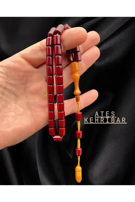 Usta İşçilikli Ateş Kehribar Tesbih - Yüksek Kalite ve Şık Tasarım - ERBAB I KEHRIBAR