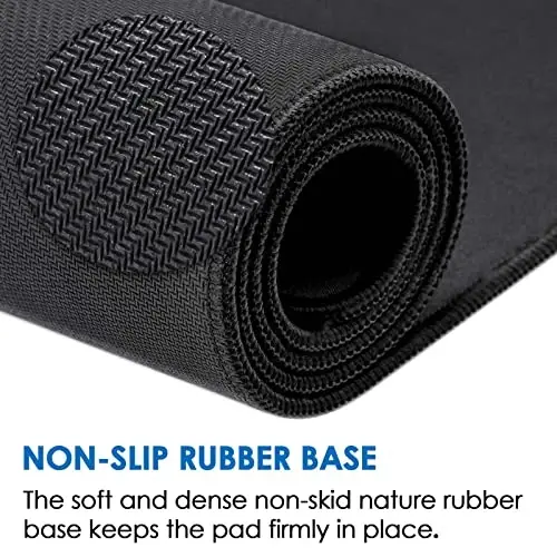 KTRIO Large Gaming Mouse Pad Desk Mat, Superior Micro-Weave Cloth for Precise Mouse Control, Non-Slip Rubber Base, Stitched Edges, Water-Resistant, for Gamer, Office & Home, 35.4