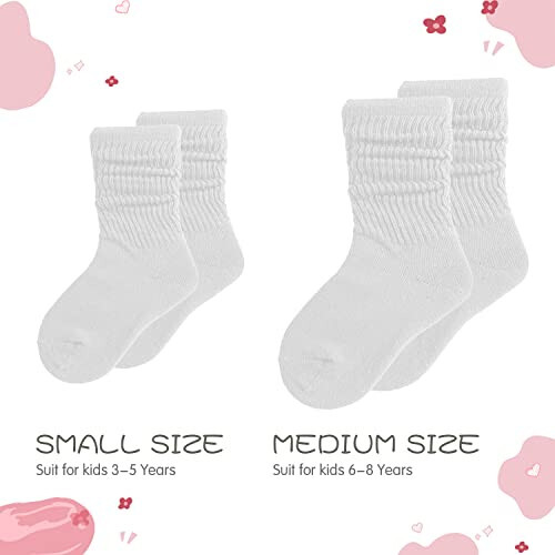 UTTPLL Girls Slouch Socks Toddler Cotton Athletic Stockings Uniform Knee High Tube Socks Little Kids Long Boot Crew Socks - 23