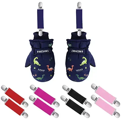 UTTPLL Glove Clips Stainless Steel Gloves Clips For Kids Babys Toddlers Winter Boys Girls Elastic Mitten Clips - MODAZONE (1)