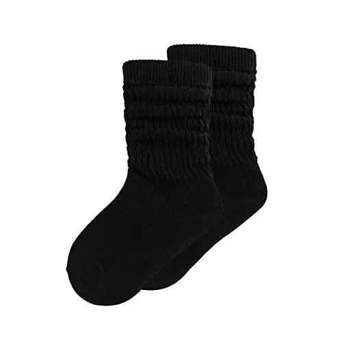 UTTPLL Girls Slouch Socks Toddler Cotton Athletic Stockings Uniform Knee High Tube Socks Little Kids Long Boot Crew Socks - 1