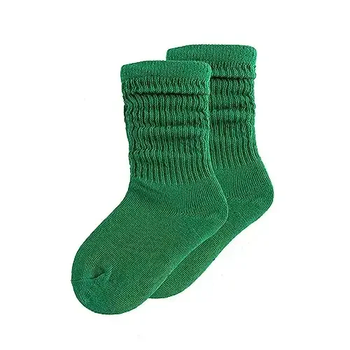 UTTPLL Girls Slouch Socks Toddler Cotton Athletic Stockings Uniform Knee High Tube Socks Little Kids Long Boot Crew Socks - 1