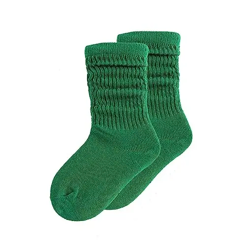 UTTPLL Girls Slouch Socks Toddler Cotton Athletic Stockings Uniform Knee High Tube Socks Little Kids Long Boot Crew Socks 