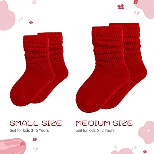UTTPLL Girls Slouch Socks Toddler Cotton Athletic Stockings Uniform Knee High Tube Socks Little Kids Long Boot Crew Socks - 2