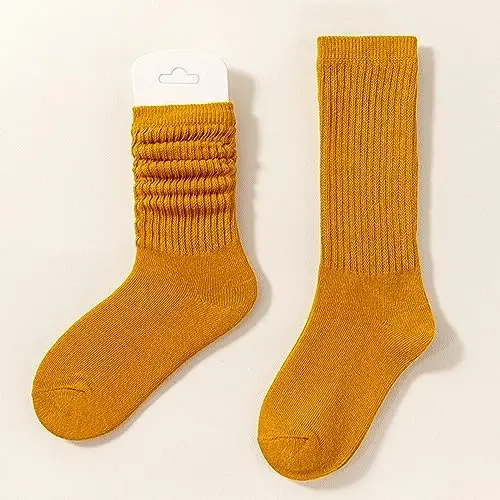 UTTPLL Girls Slouch Socks Toddler Cotton Athletic Stockings Uniform Knee High Tube Socks Little Kids Long Boot Crew Socks - 3