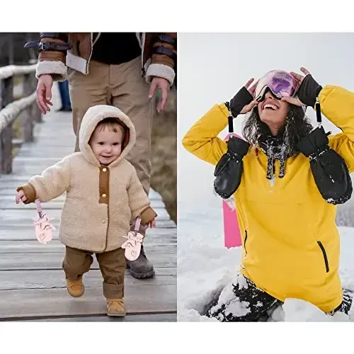 UTTPLL Qo'lqop Qisqichlari Zanglamaydigan Po'lat Qo'lqop Qisqichlari Bolalar uchun Bolalar Qishki O'g'il qizlar Elastik Qo'lqop Qisqichlari - 5