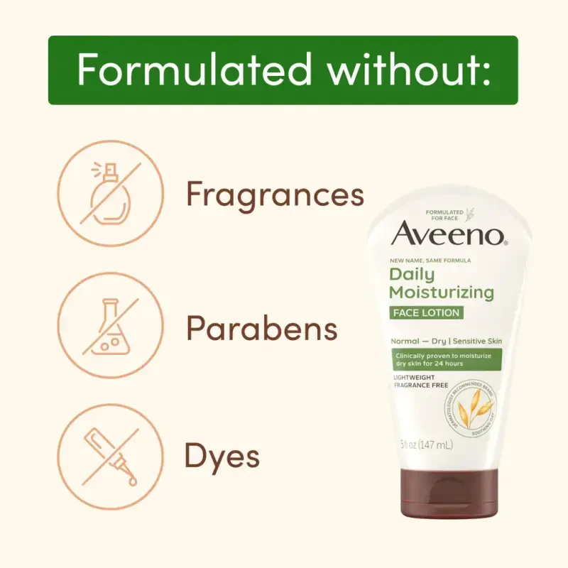 Увлажняющий дневной крем Aveeno для сухой кожи лица с пребиотиками, 5 унций - 3