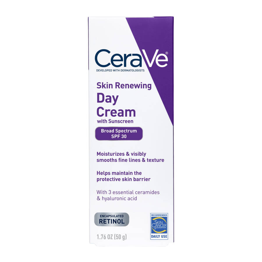 Увлажняющий крем для лица CeraVe Skin Renewing Anti Aging Retinol Cream с SPF 30, 1,7 жидких унций - 10