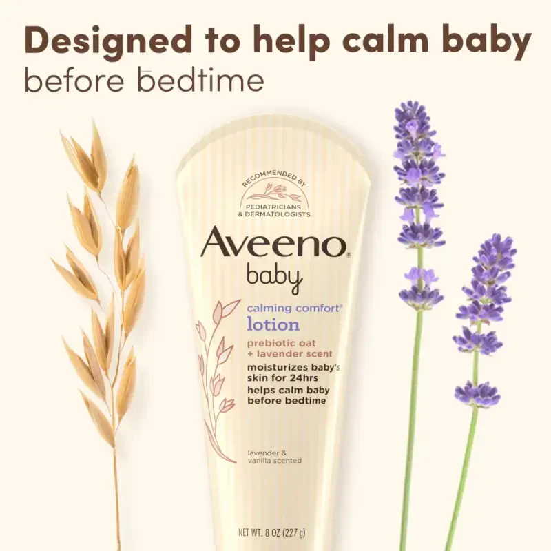 Увлажняющий лосьон для тела Aveeno Baby Calming Comfort для младенцев и малышей, 8 жидких унций - 5
