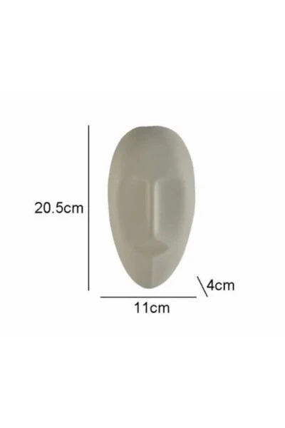 Uy Dekor Dekorativ Ikki Xonali Devor Vazasi Skandinaviya Devor Dekori Niqob Antrasit Bej Haykal Aksessuari - 7