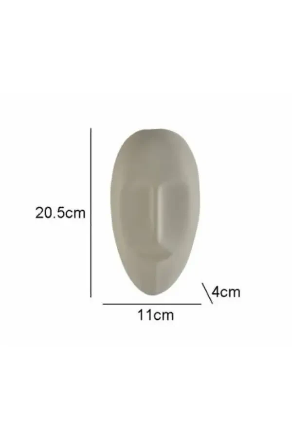 Uy Dekor Dekorativ Ikki Xonali Devor Vazasi Skandinaviya Devor Dekori Niqob Antrasit Bej Haykal Aksessuari - 7