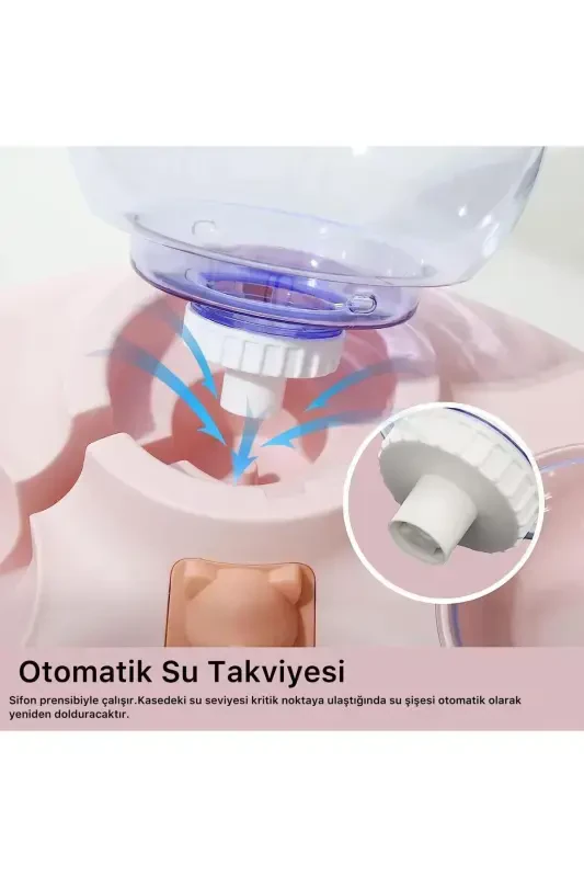 Uy hayvonlari uchun mushuk va it ovqati va suv idishi 1,4 l katta suv sig'imi - Yashil - 5