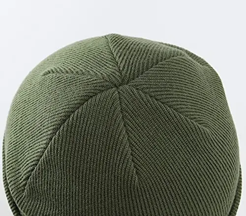 Uy Prefer Mens Qishki Shlyapalar Akril Trikotaj Manshet Beanie Qalpog'i Iliq Ayollar Beanie Shlyapasi - 4