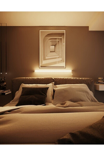 Uzaktan Kumandalı Led Abajur Duvar Gece Lambası Rgb Yuksek Işık Sistemi 120 Cm - 5