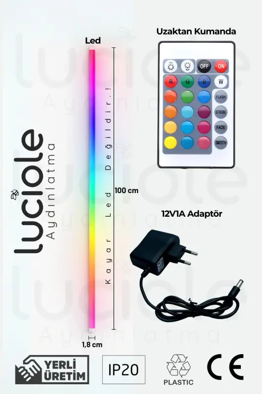 Uzaktan Kumandalı Led Lamba - Yatak Üstü, Tv Yanı ,oturma Odası - Rgb Çok Renkli Ledap13-RGB3 - 7