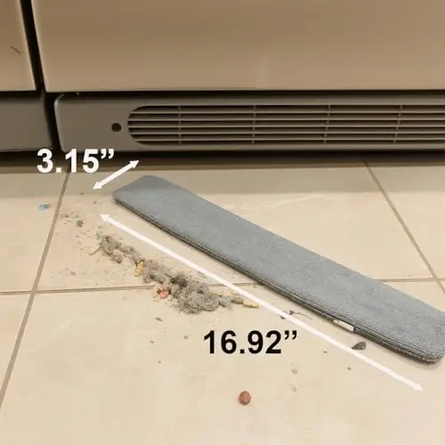 Uzatılabilir Saplı Düz Boşluk Toz Temizleyici, Bafezoze 2 Yıkanabilir Mikrofiber Pedli Geri Çekilebilir Cihaz Altı Toz Alma Aparatı, Yatak, Kanepe, Dolap, Buzdolabı Altı Temizliği için İnce Esnek Boşluk Mopu Gri - 6