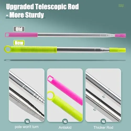 Uzatma ustuni bo'lgan mikrofiber pat tozalagich, yuqori shiftli fan, o'rgimchak to'ri, panjur, klaviatura, mebel va avtomobillarni tozalash uchun egiluvchan qayta ishlatiladigan yuviladigan tozalagichlar, saqlash sumkasi bilan tozalagich to'plami (11 dona) - 1