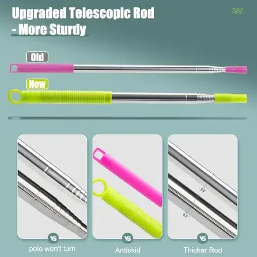 Uzatma ustuni bo'lgan mikrofiber pat tozalagich, yuqori shiftli fan, o'rgimchak to'ri, panjur, klaviatura, mebel va avtomobillarni tozalash uchun egiluvchan qayta ishlatiladigan yuviladigan tozalagichlar, saqlash sumkasi bilan tozalagich to'plami (11 dona) - 1