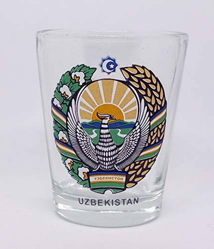 Uzbekistan Coat of Arms Shot Glass - 1