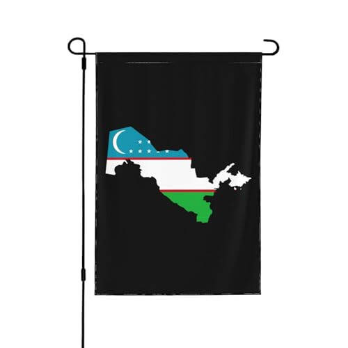 Uzbekistan Terrain Map Garden Flags for Outside 12.5