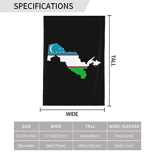 Uzbekistan Terrain Map Garden Flags for Outside 12.5