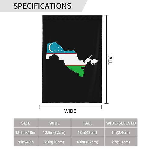 Uzbekistan Terrain Map Garden Flags for Outside 12.5