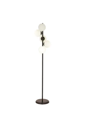 Uzel 5Li Siyah Modern Tasarım Metal Lambader - SİYAH - 1