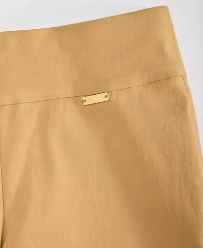 Узкие брюки с высокой посадкой и контролем живота для миниатюрных, Petite и Petite Short, созданы для Modazone — Warm Toffee - I.N.C. INTERNATIONAL CONCEPTS (1)